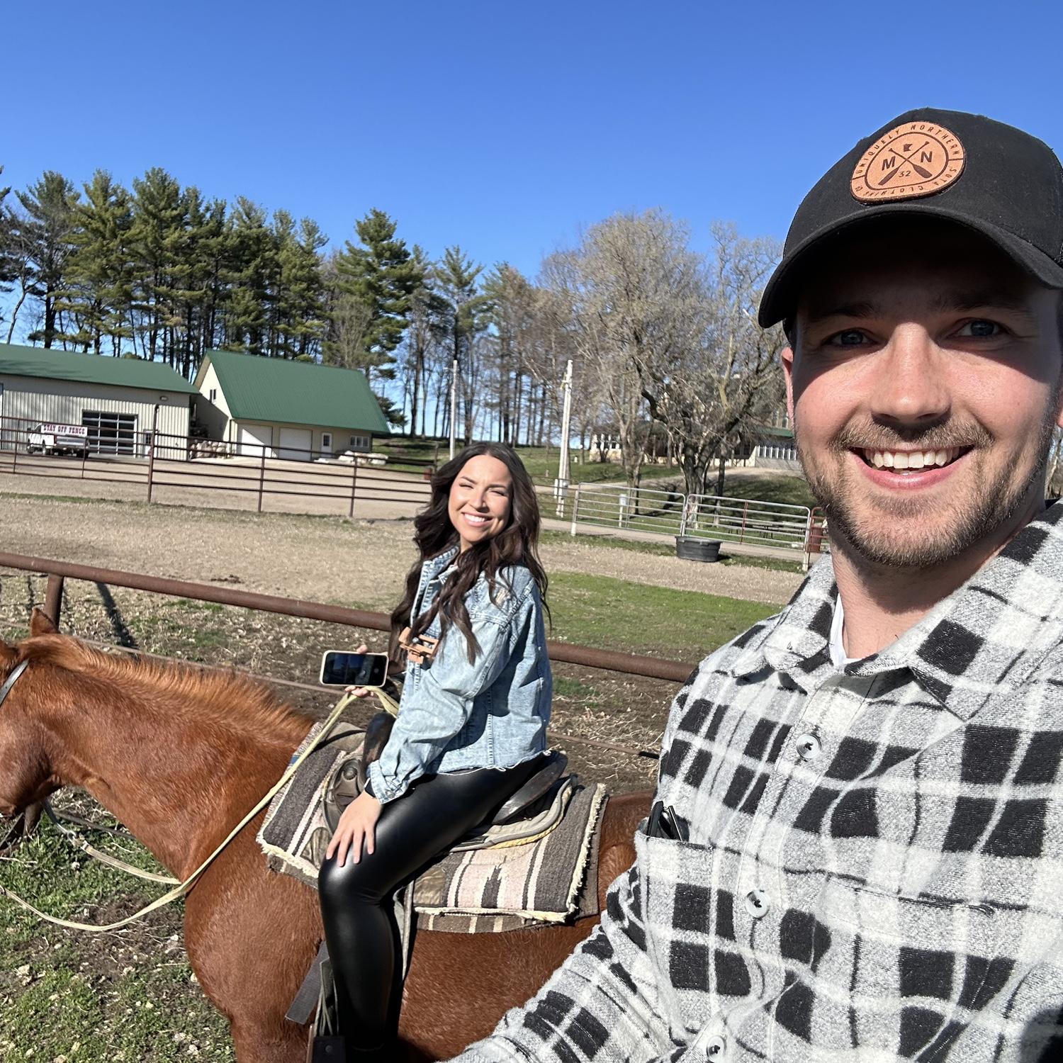 Syd’s 26th birthday celebration! Blake surprised her with horseback riding - usually it’s too cold for this in April! Fun fact - Syd loves horses and would watch the movie Spirit nonstop growing up.