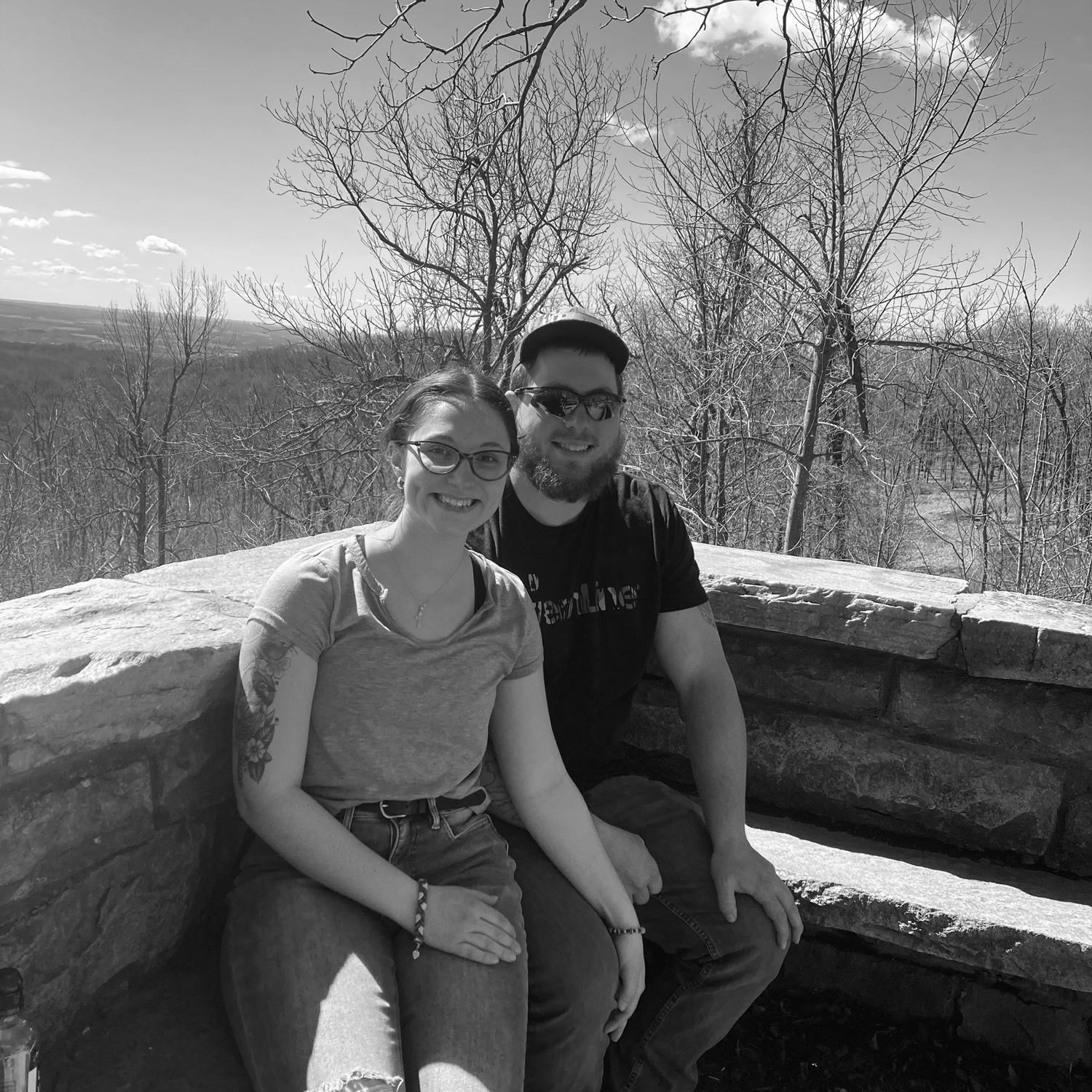 On a hike visiting Aunt Lindy and Chad