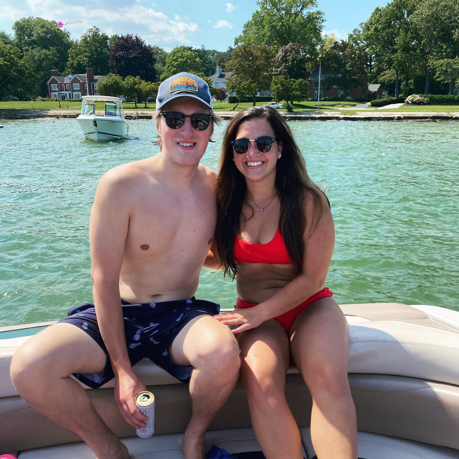 Our favorite summer activity, boating on lake Saint Clair