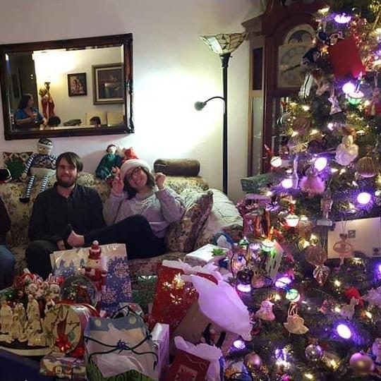 Peter and Alex's first Christmas together at Jennie and Jimmy's house!