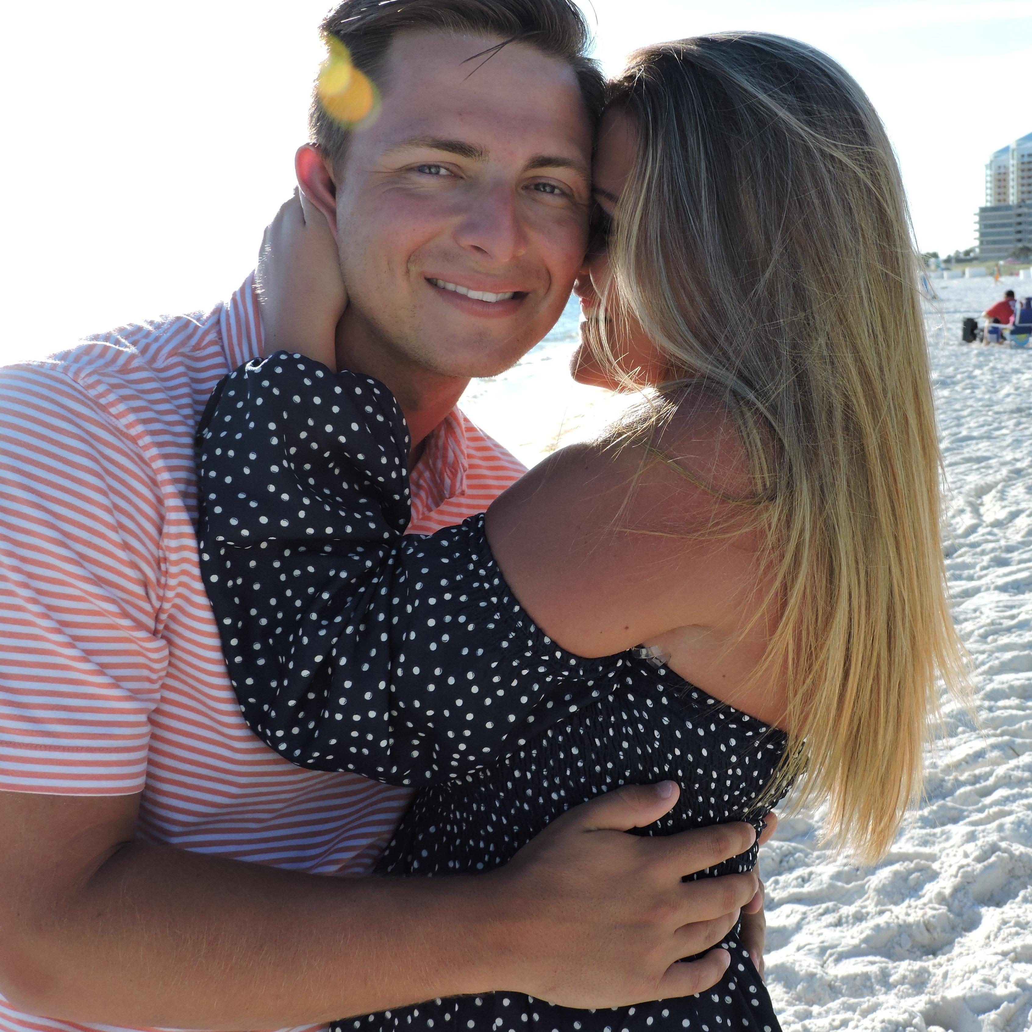 Our first photoshoot on the beach.
