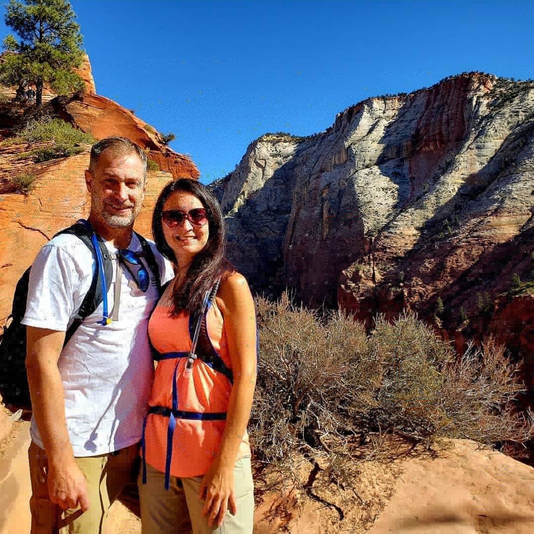 Hiking above Angel's Landing, Zion National Park