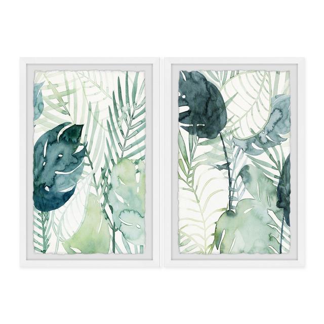 Marmont Hill Palm Pieces 16-Inch x 12-Inch Framed Wall Art Set