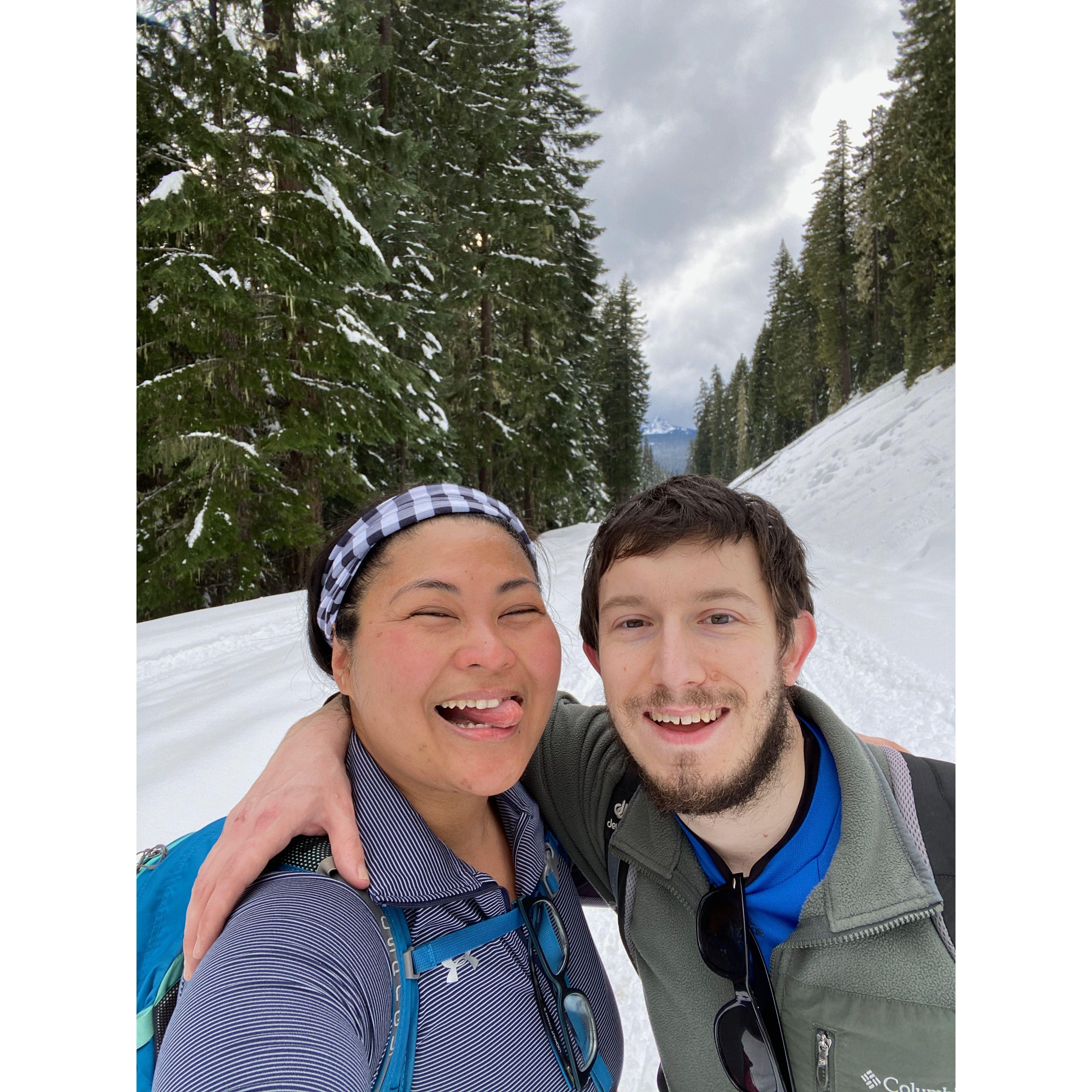 Snowshoeing in Oregon!