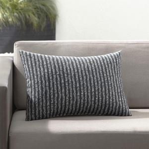 Grit Grey Pinstripe Outdoor Lumbar Pillow