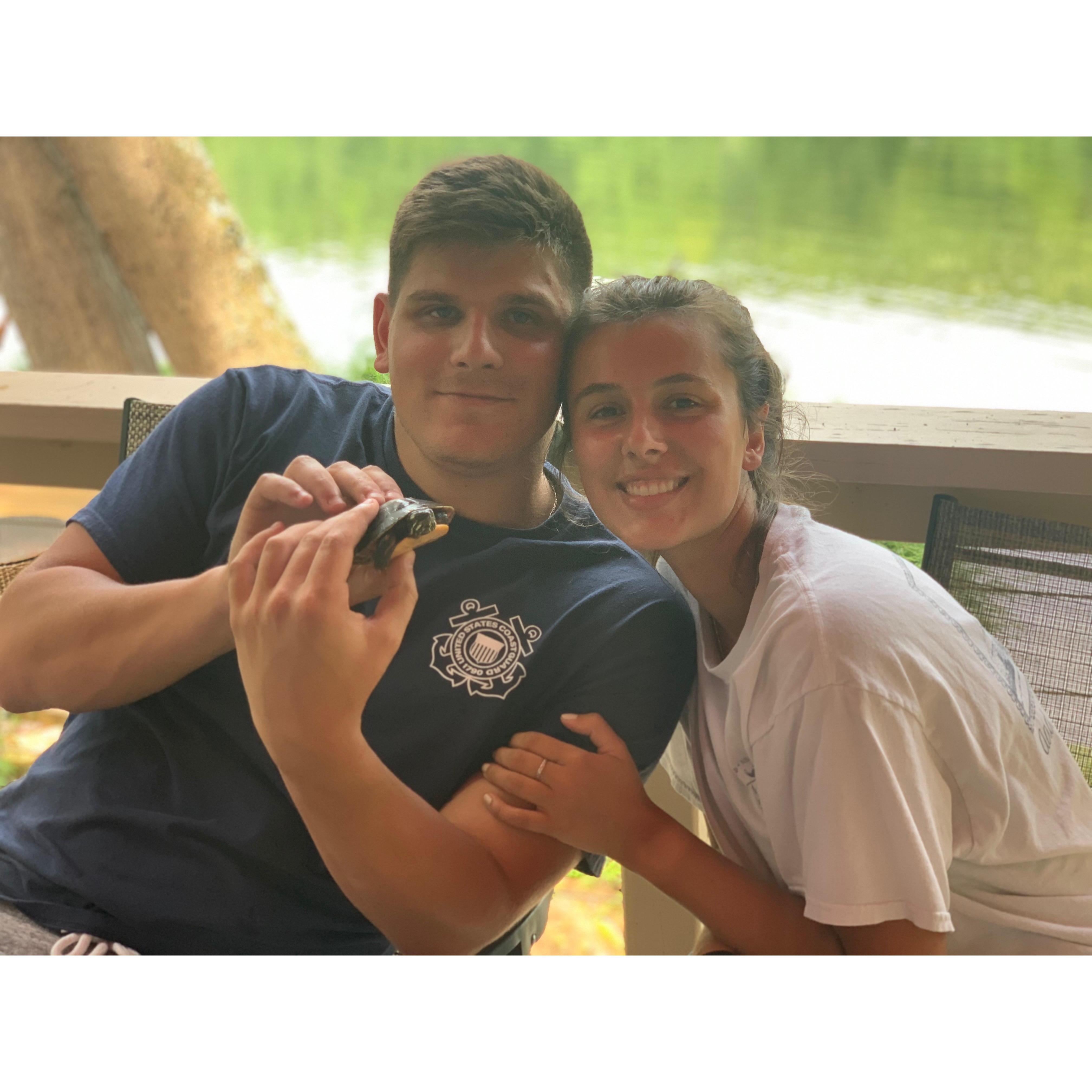 My first time in New Hampshire for his family vacation!