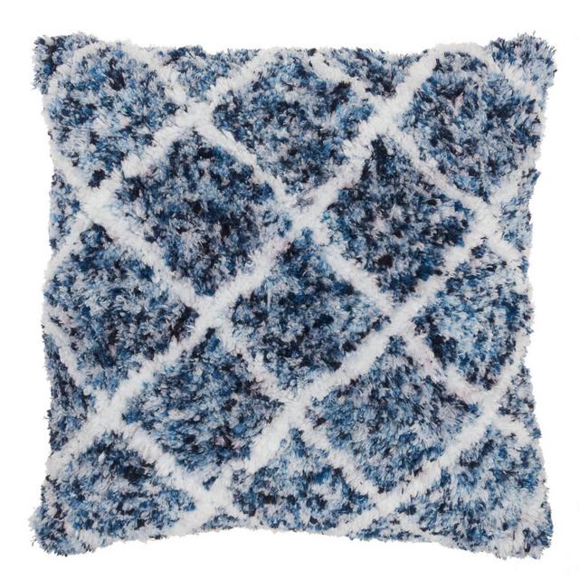 24"x24" Life Styles Sprinkle Dye Lattice Throw Pillow Navy - Mina Victory