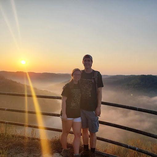 First hike together and we wore matching shirts? Adam lost his keys on this hike (we found them after hiking the trail again)