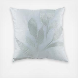 Reflection Silver Leaf Decorative Pillow