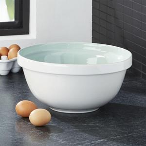 Lark Large Pistachio and White Mixing Bowl