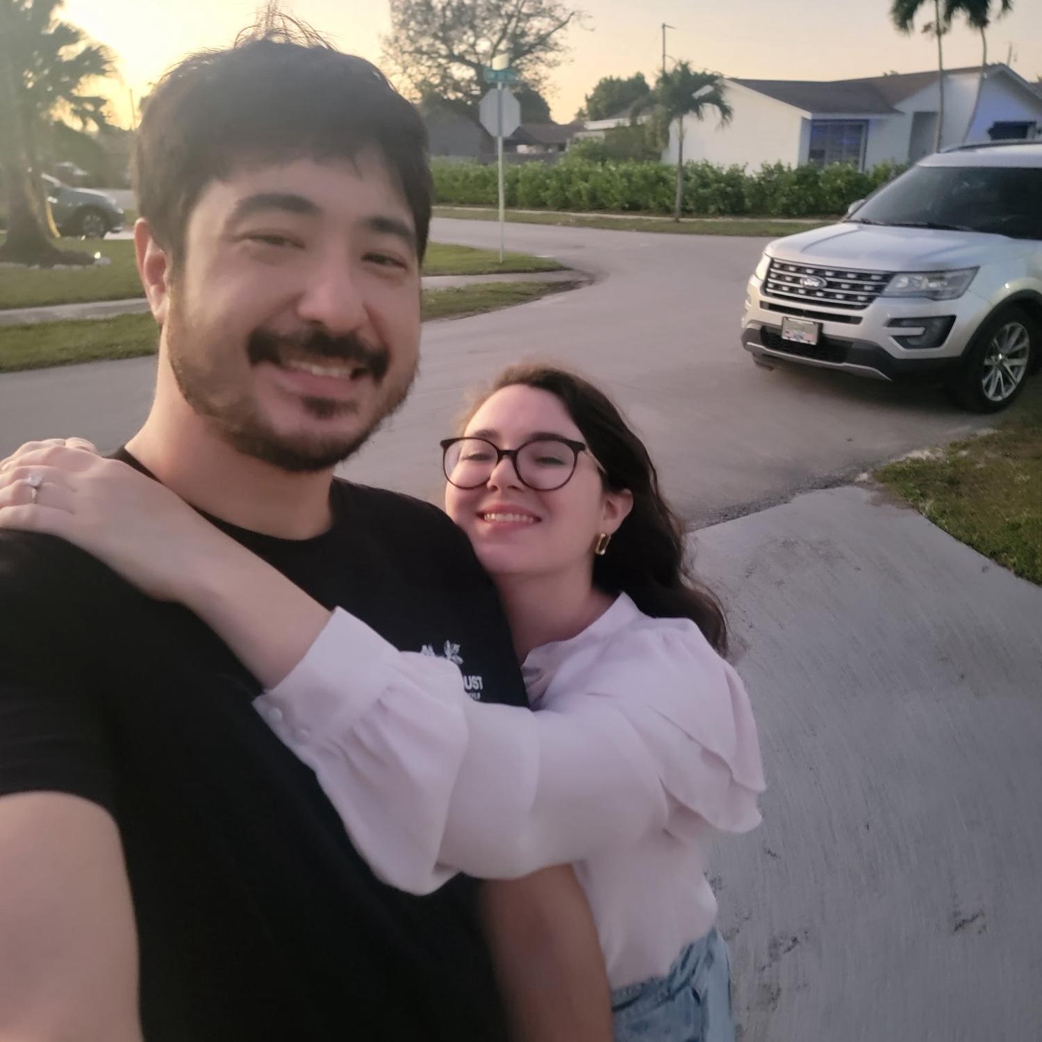 Adam & Jackie enjoying the sunset