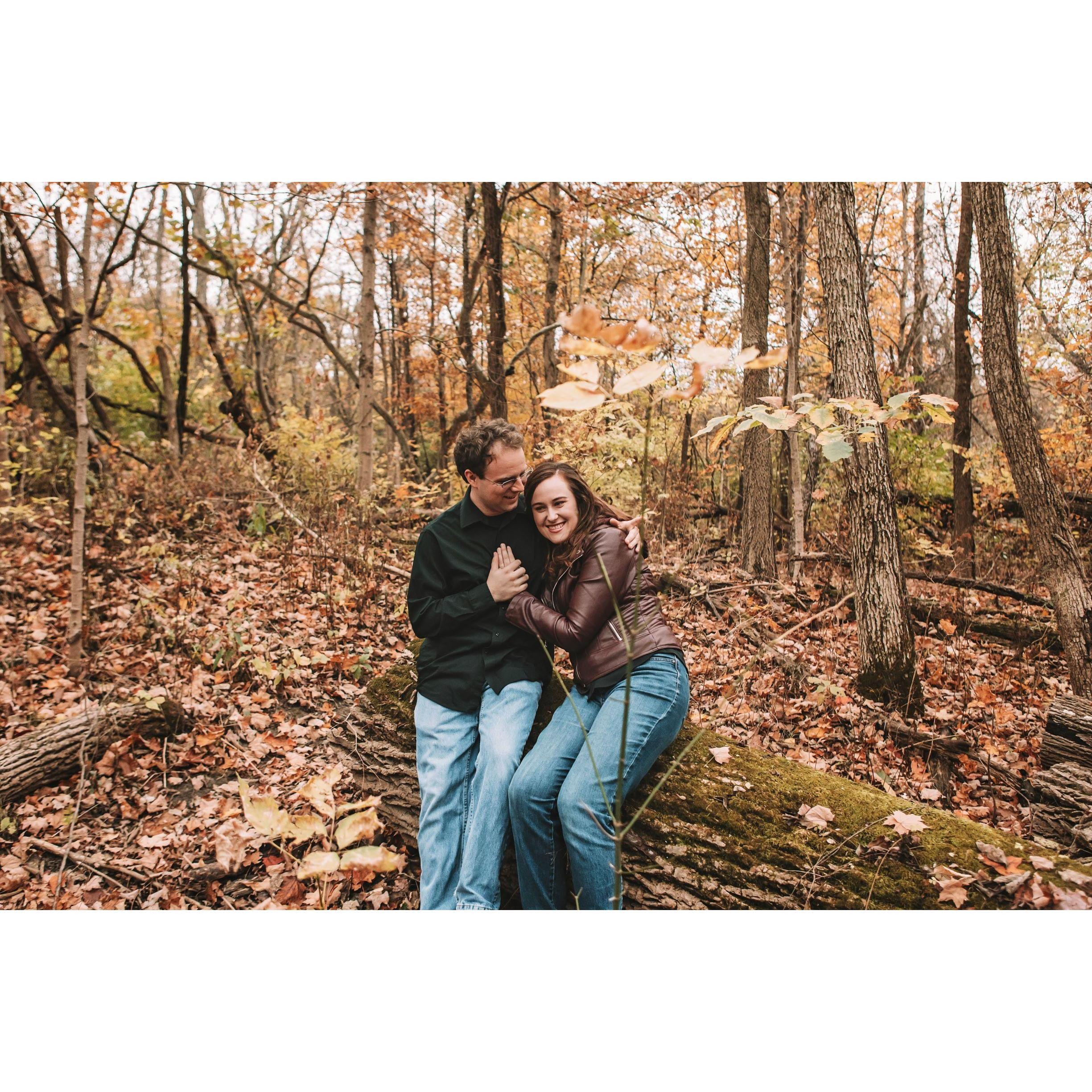 Our engagement photo shoot in Sharon Woods, one of our favorite places in Cincinnati!