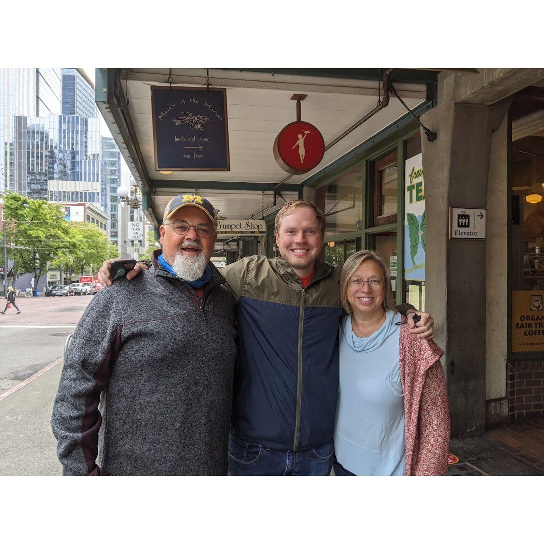 surprisingly ran into Uncle Mark during our first time together in Seattle