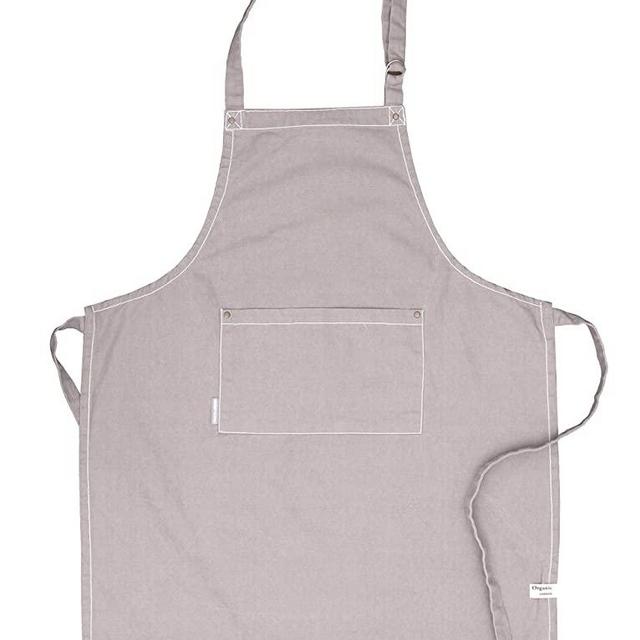 AMOUR INFINI Washed Apron | 27.5 x 33 Inches| 100% Natural Cotton | Womens Apron for Cooking, Baking, Gardening | Convenient Pockets and Adjustable Strap at Neck & Waist Ties | Beige