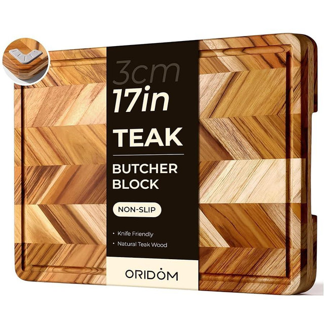 Teak Wood Cutting Board Chopping Board 17 inch