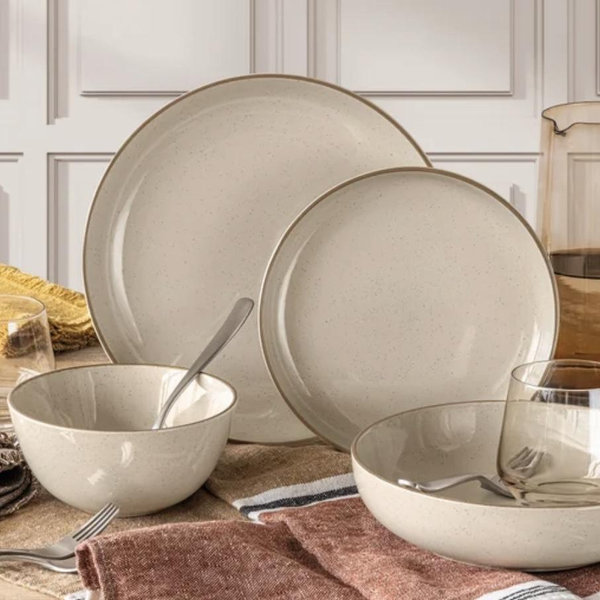 Beige over&back Options 16-piece Dinnerware Set