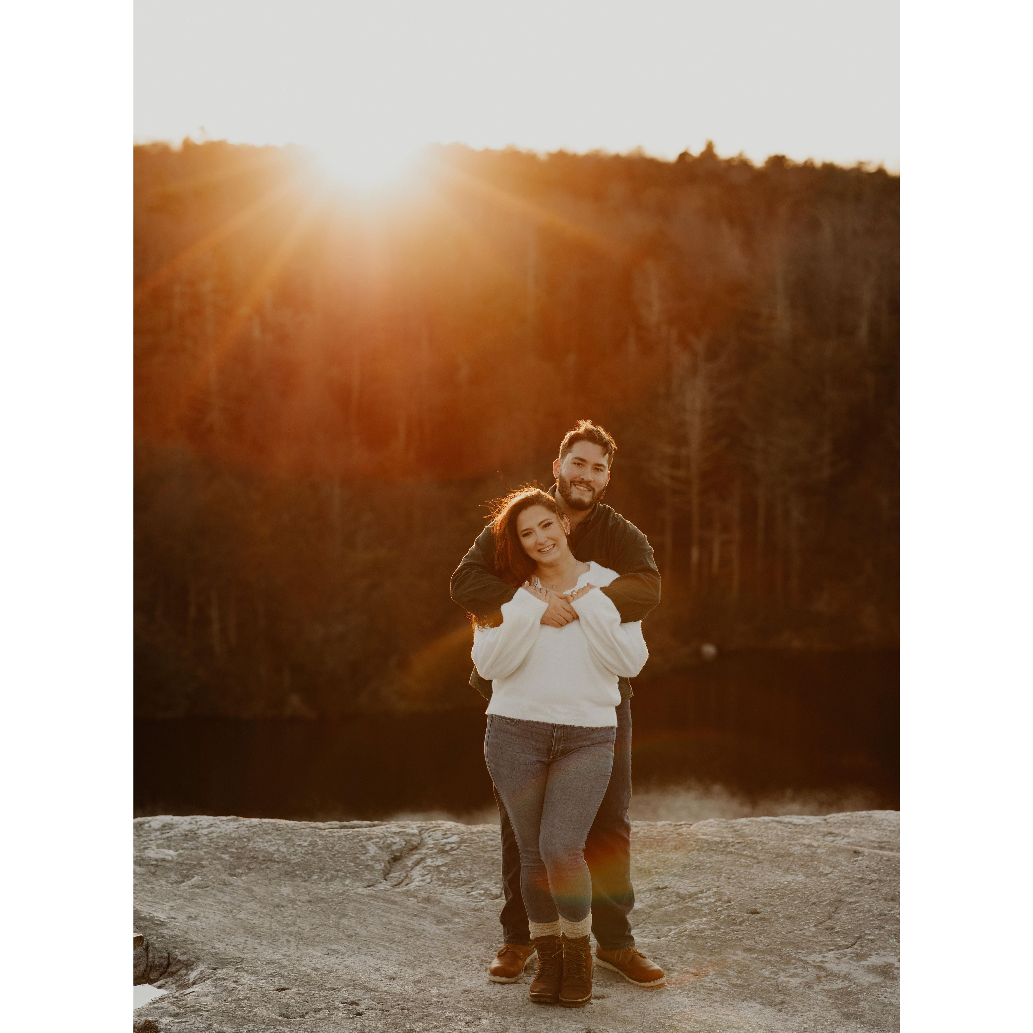 That sun may look warm, but it felt like it was 15 degrees the day we had our engagement shoot. It was so worth it!