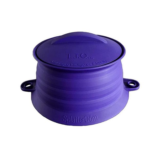 LIQ Inc. SplatterDom Splatter Protector for Most 8 and 10 Inch (20 and 25 Centimeters) Pots & Pans - Collapsible, Adjustable, Reversible, Dishwasher Safe - Includes an 8 Inch Lid