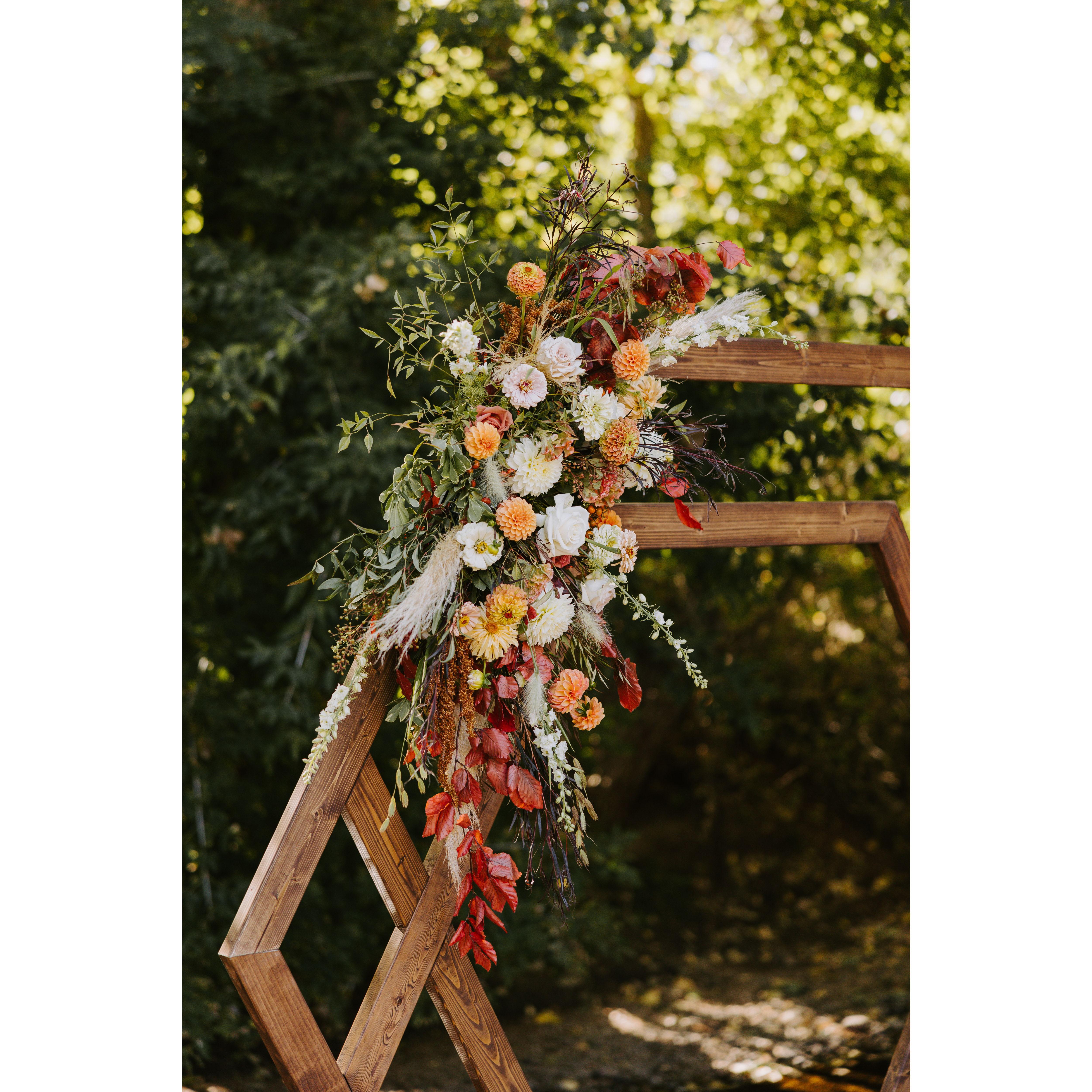 Thank you to Cindy (Matt's mom) for building such an incredible arch for our ceremony!