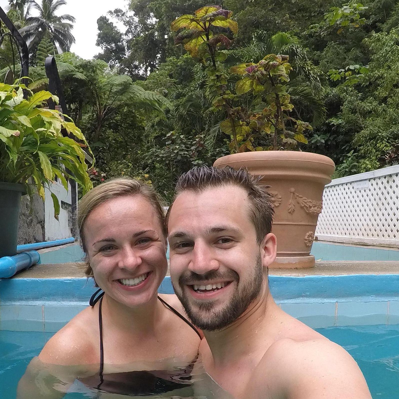 Vacationing in St. Lucia and bathing in restorative mineral pools