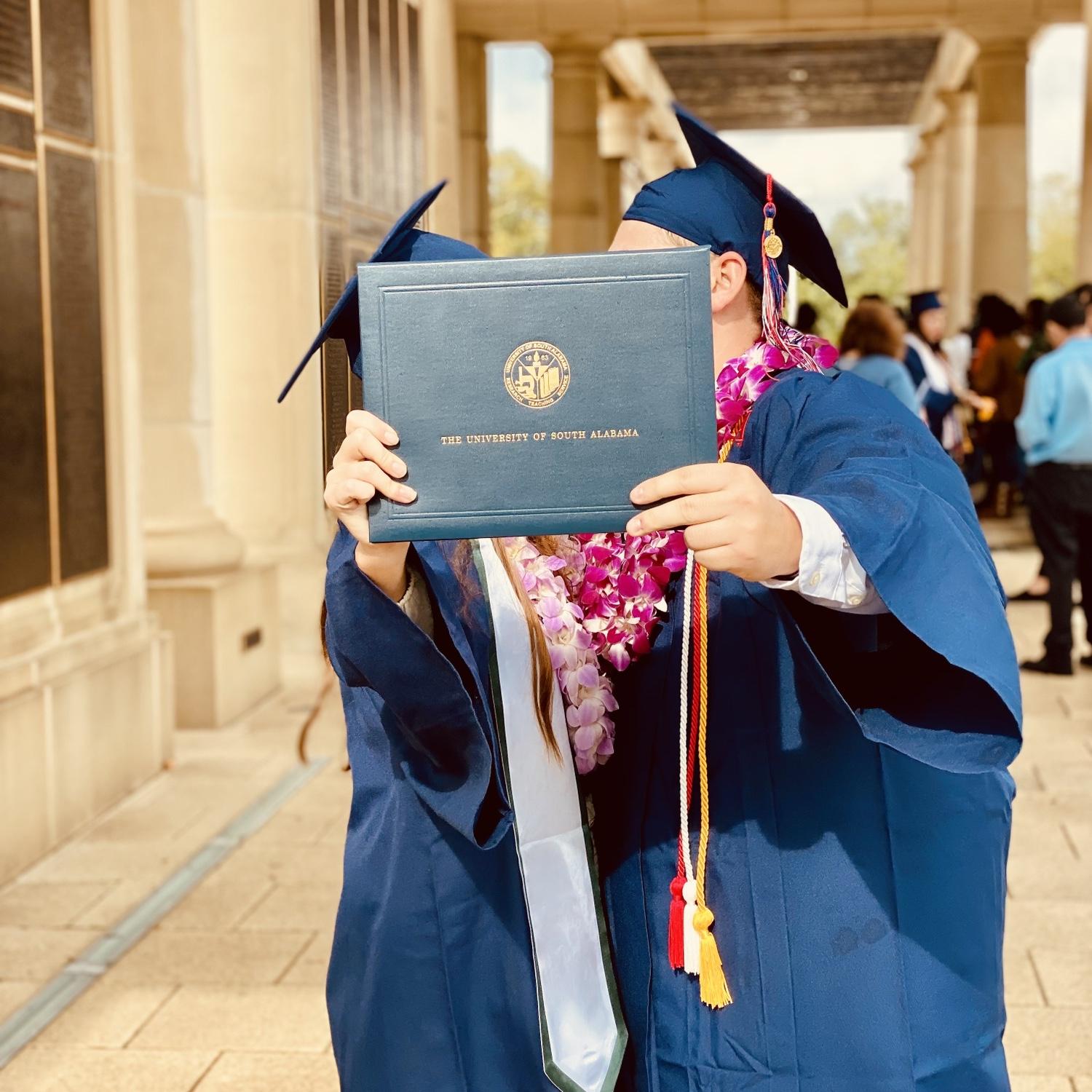 Graduation together at University of South Alabama