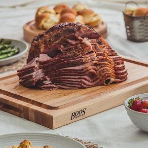 John Boos CB Series Rectangular Wooden Maple Cutting Board 20”x15” – 1.5” Thick, 12-lb Reversible Butcher Block with Juice Groove, Edge-Grain & Finger Grips – Made in the USA