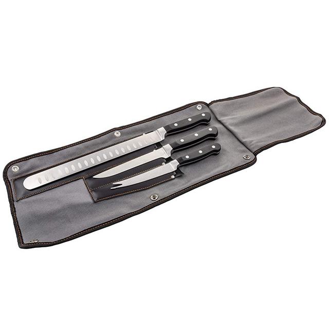 Oklahoma Joe's 5789579R04 Blacksmith 3-Piece Knife Set, Gray