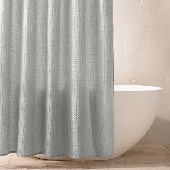 Casaluna Waffle Shower Curtain (grey)