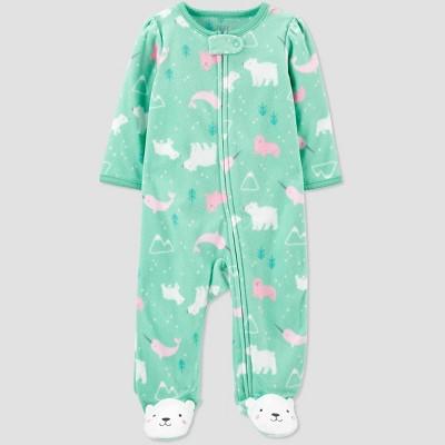 6 Months - Arctic Animal Fleece Sleep 'N Play - Just One You® made by carter's Green