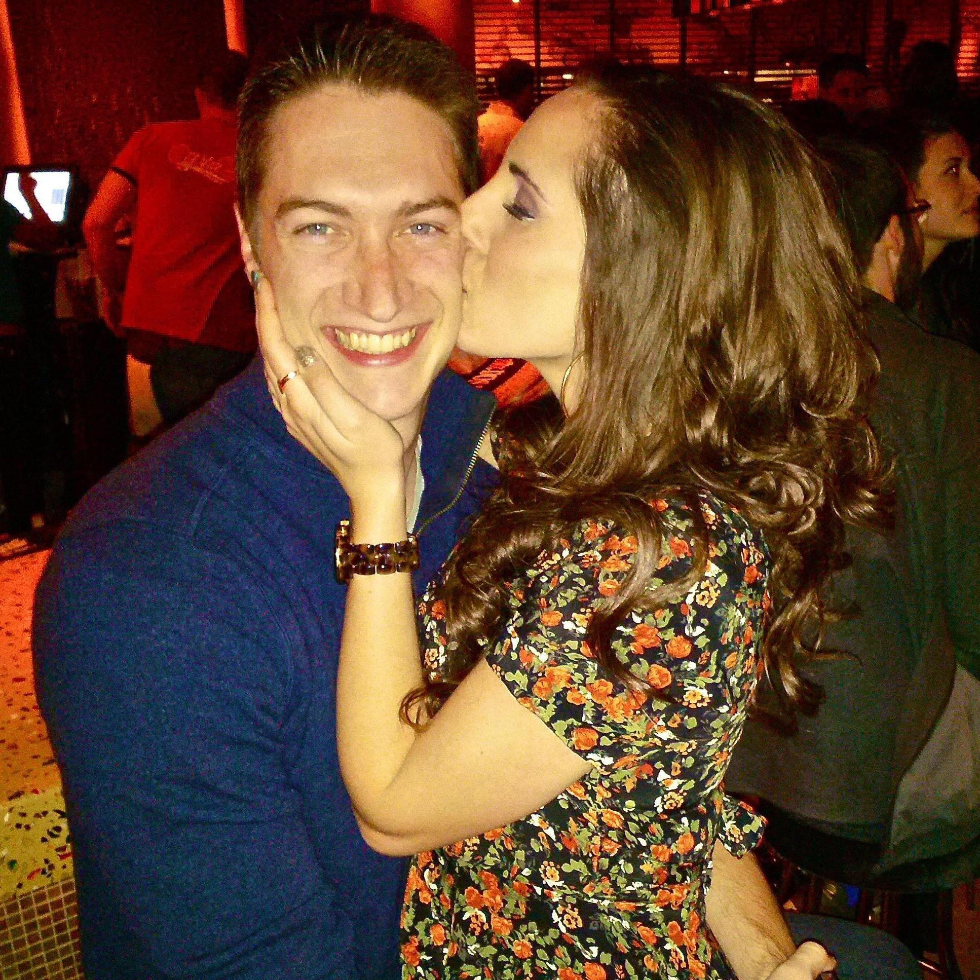 Cory surprised me for a visit in Philadelphia on the FLASHDANCE tour! December, 2013.