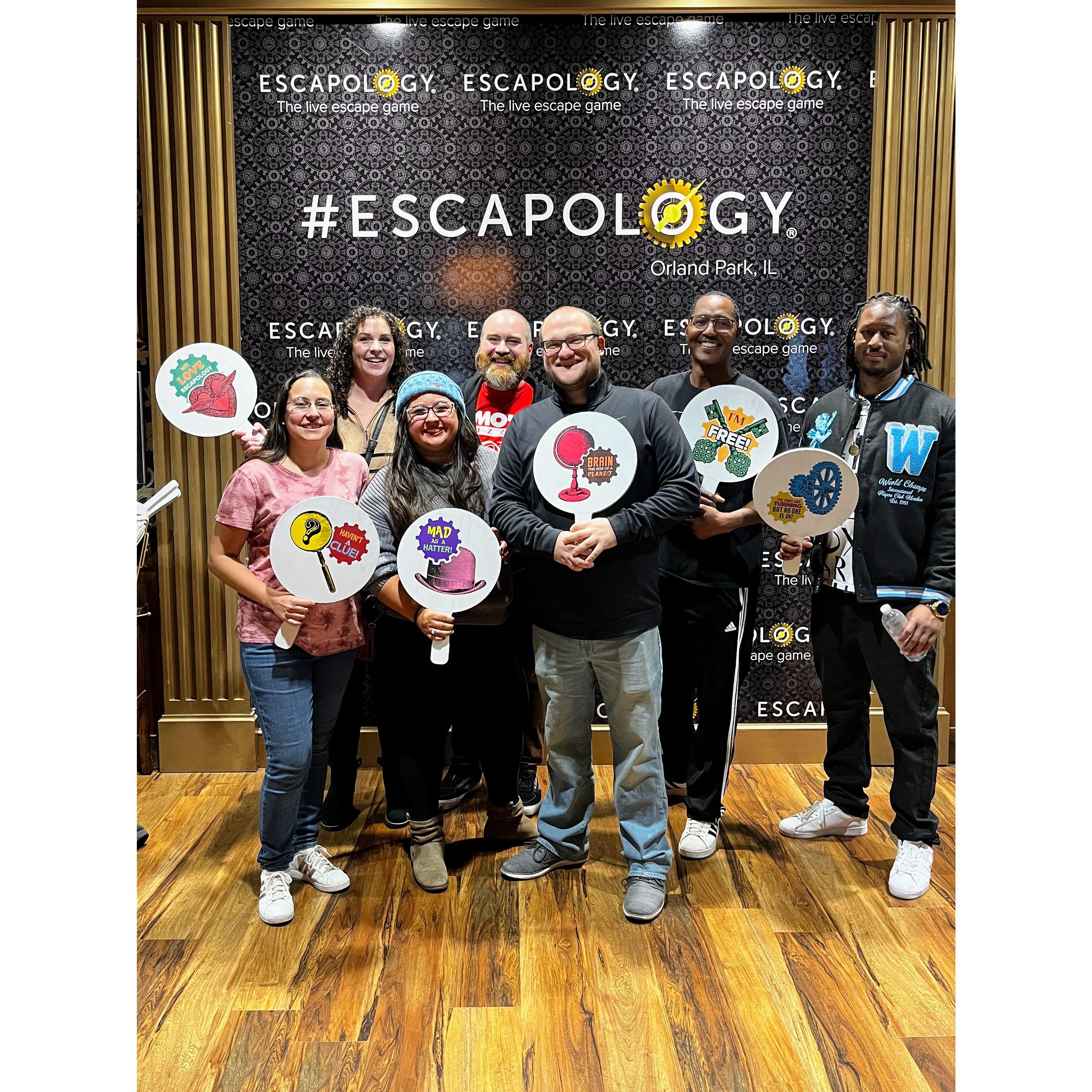 River's 30th and Lizzie's first escape room.
