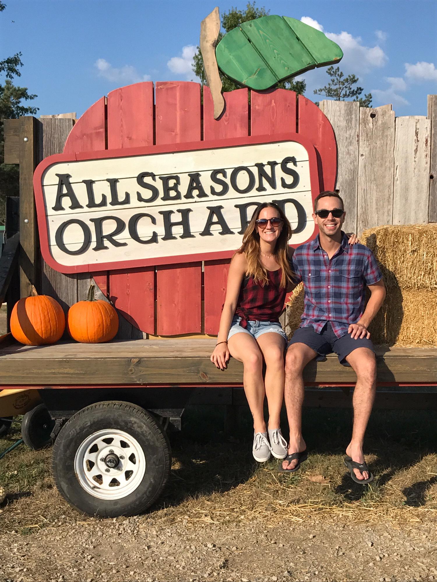 Apple picking in Northern Illinois. September 2017.