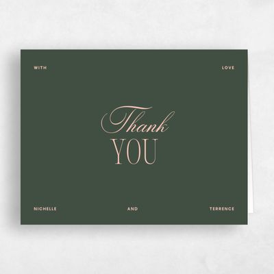 Evergreen Wedding Thank You - Solange Landscape
