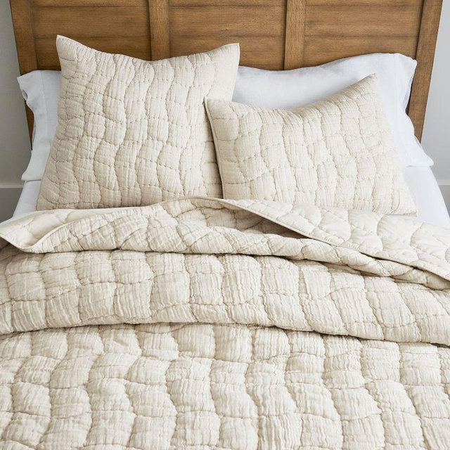 Cloud Quilt, Flax, Full/Queen