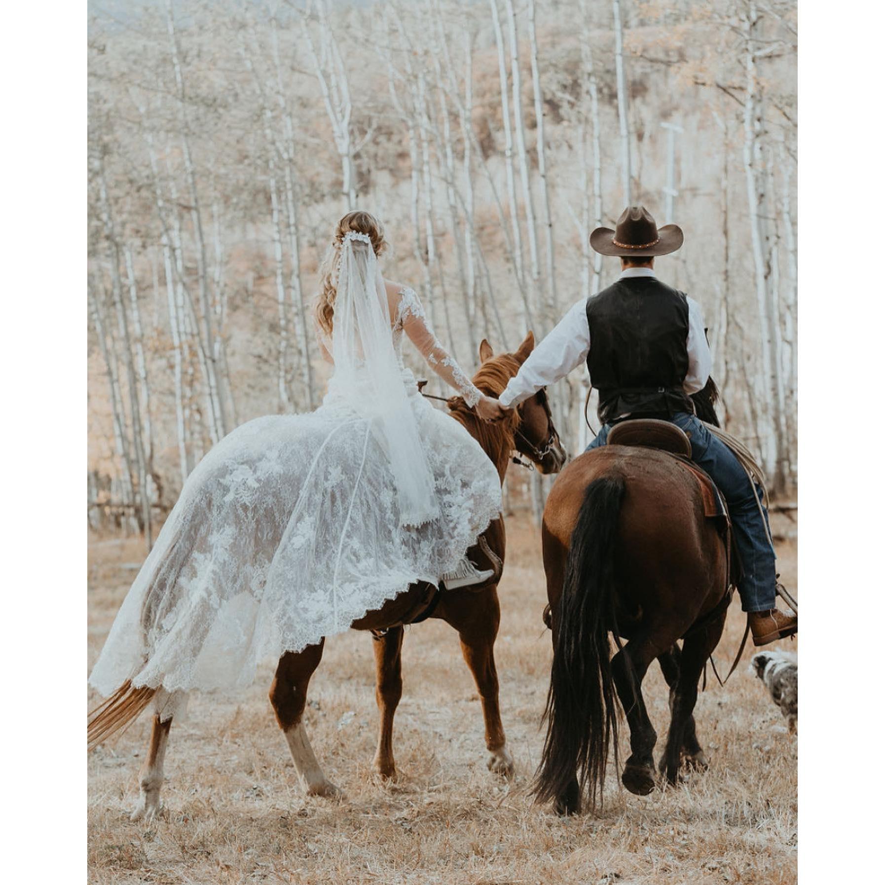 We dreamed to ride away from the alter hand in hand!