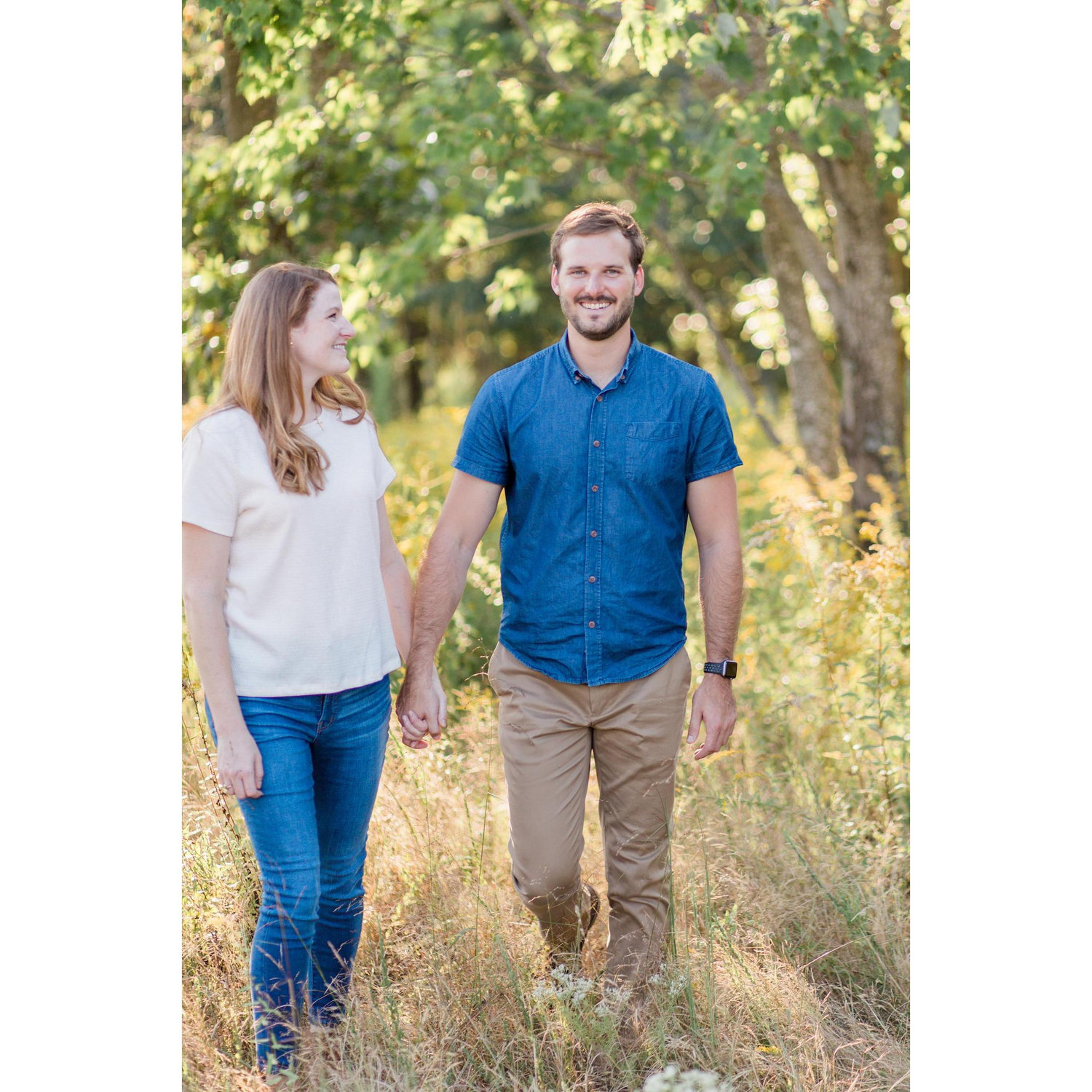 Engagement photos at Pilot Mountain, September 2019.