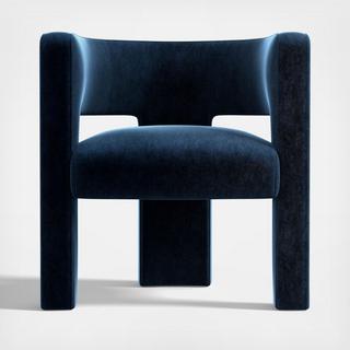 Sculpt Velvet Accent Chair