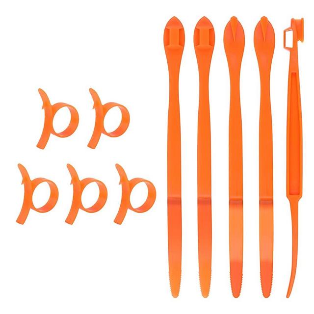 10pcs Orange Peeler Tools Citrus Peel Cutter Plastic Fruit Slicer Easy Fruit Opener Kitchen Gadget for Oranges Avacados Lemon