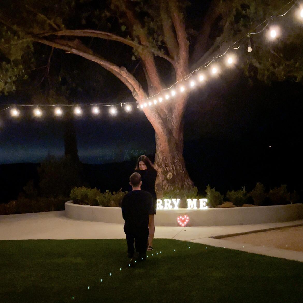 The moment he popped the question! 2021