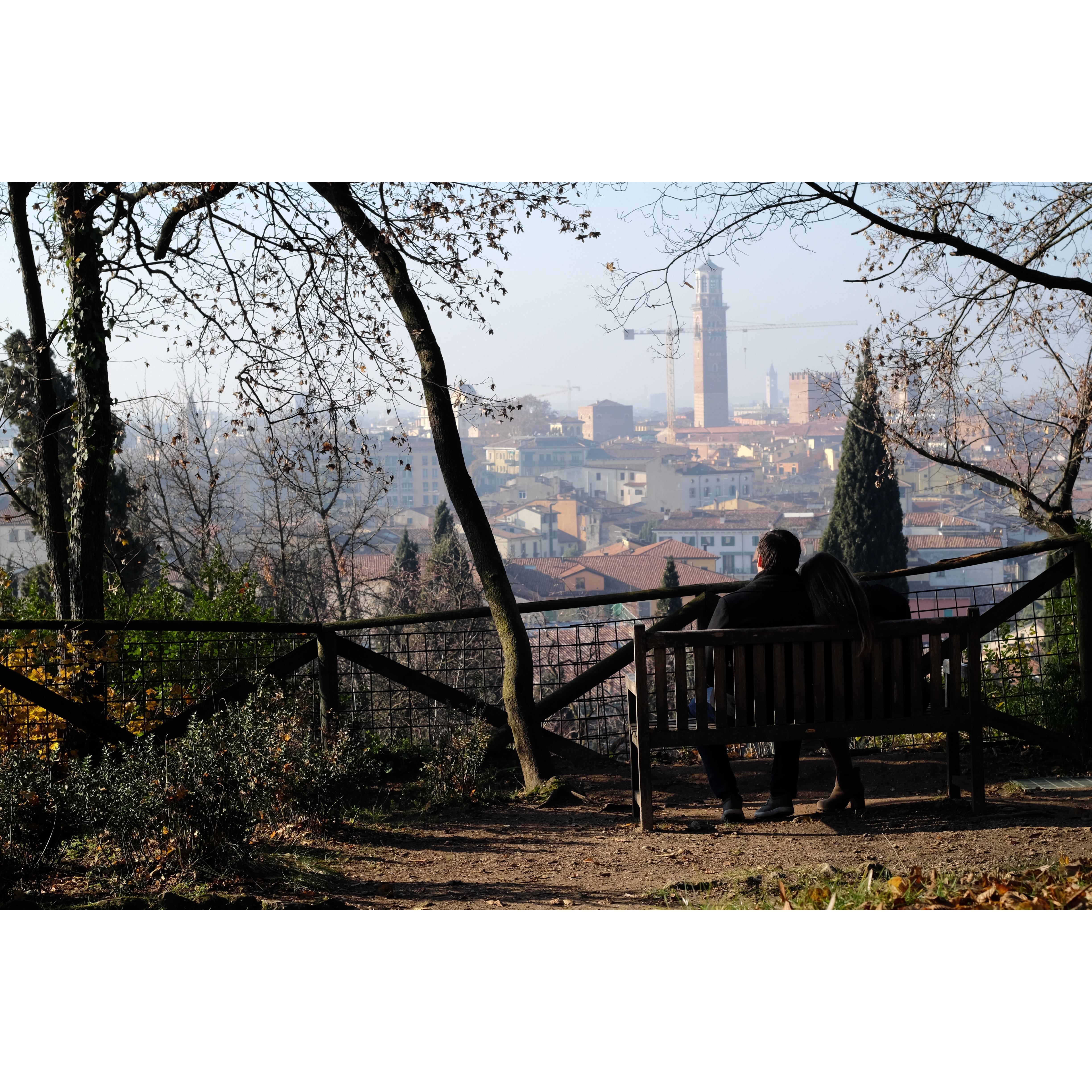 The bench where Fede proposed - Palazzo Giusti