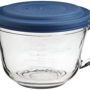 Anchor Hocking 2 Quart Glass Batter Bowl With Lid