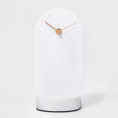 Metal & Marble Desk Clock