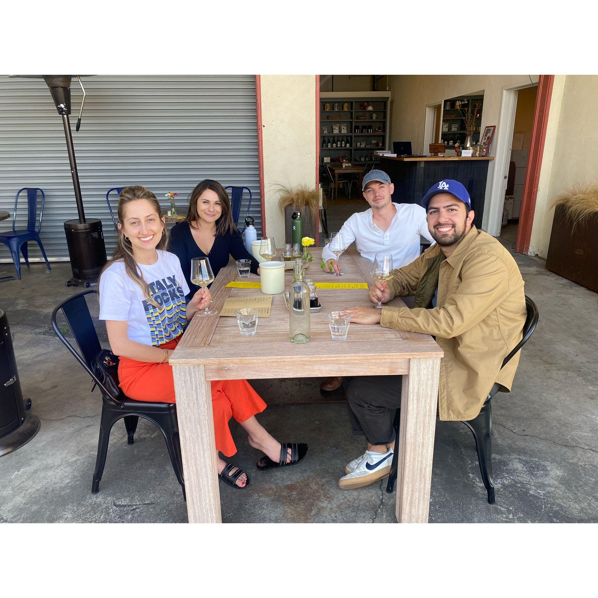 Wine tasting with friends in Berkeley