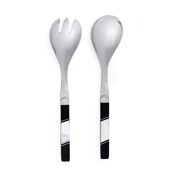 Mother Of Pearl Salad  Serving Set