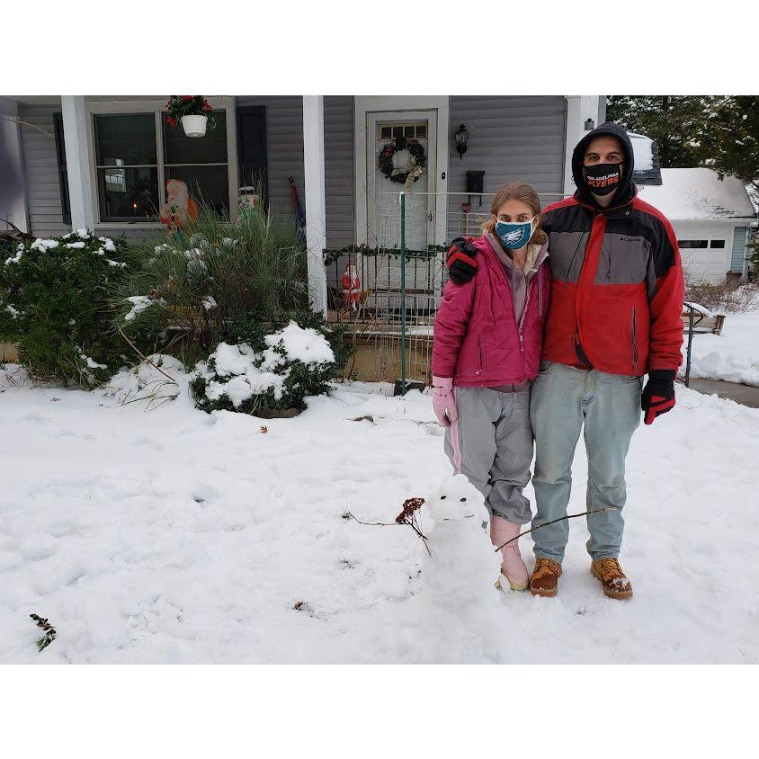 Our first major snowstorm during our relationship December 2020