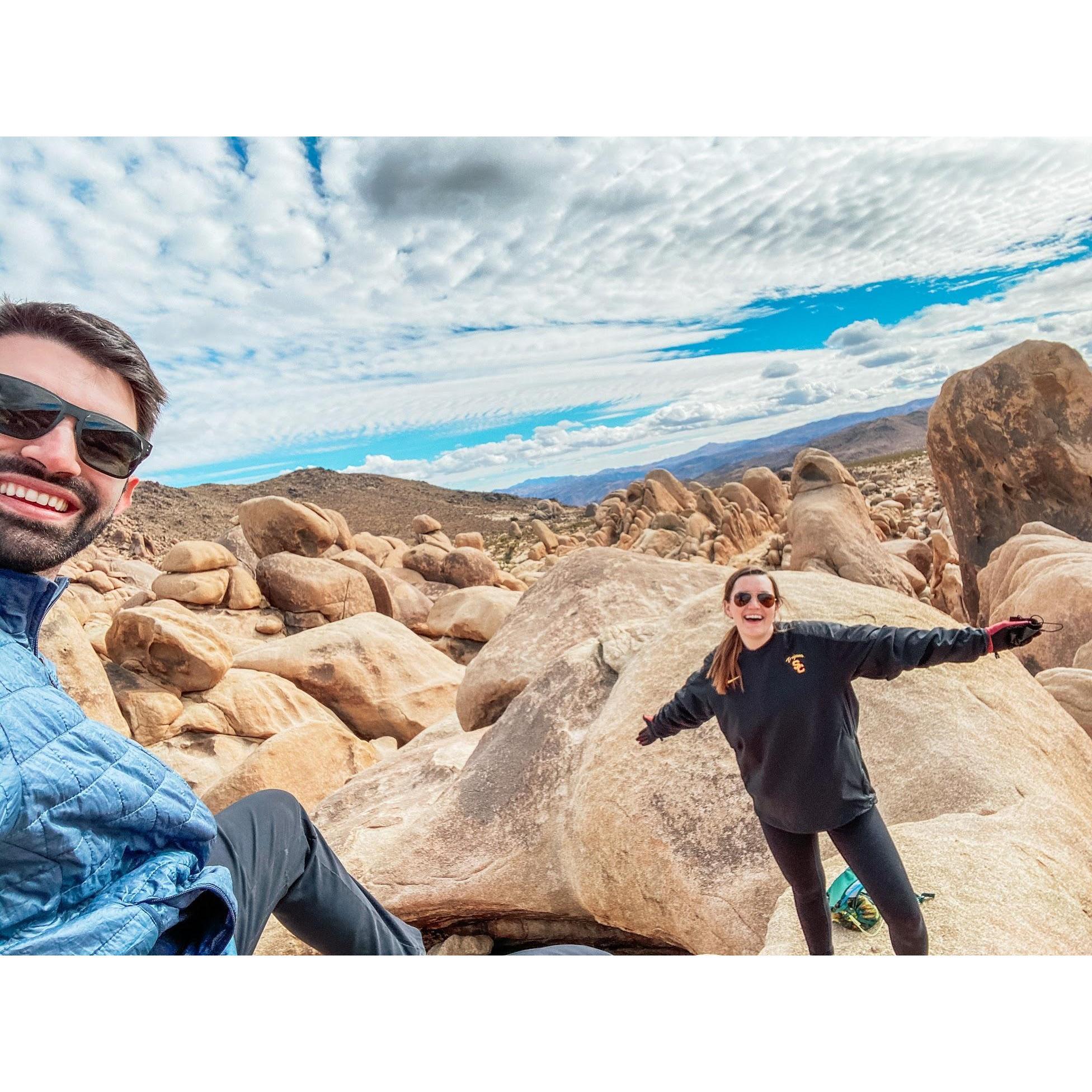 Jan. 2021- Celebrating Ryan's birthday in Joshua Tree