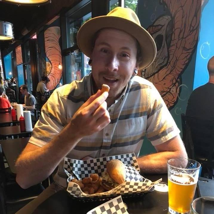 We've enjoyed lots of good food together. This was during Portland's famed Burger Week.