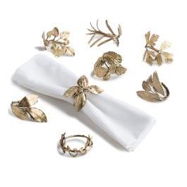 Mixed Herb Napkin Rings, Set of 8