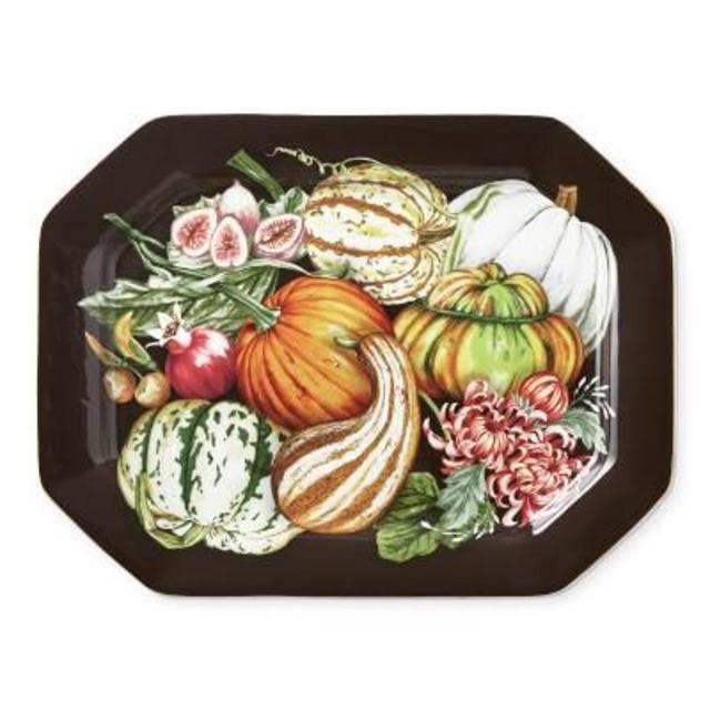Harvest Pumpkin Octagonal Platter