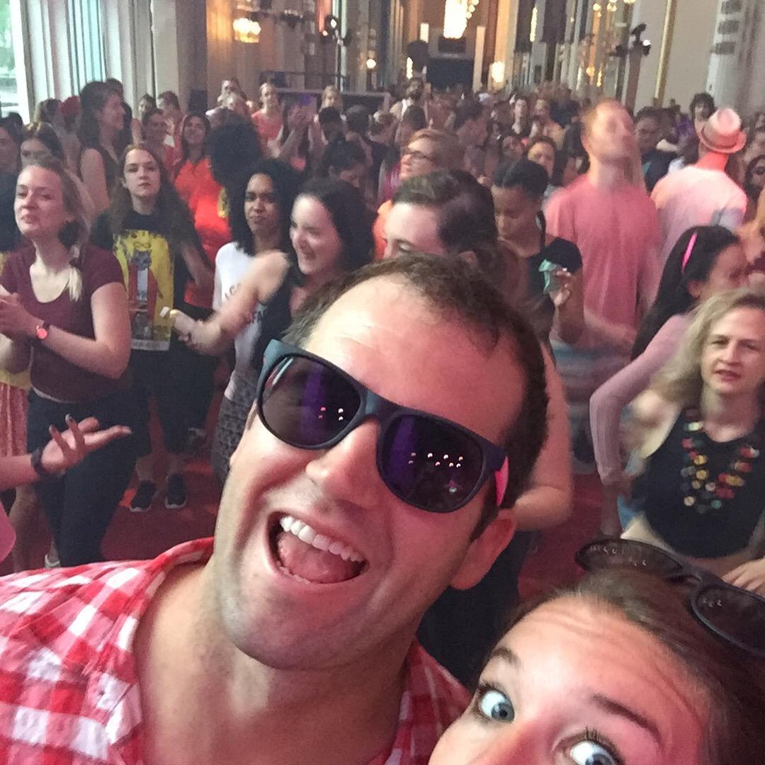 Daybreaker Salsa party at the Kennedy Center